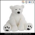 Brinquedo macio personalizado branco urso polar de pelúcia